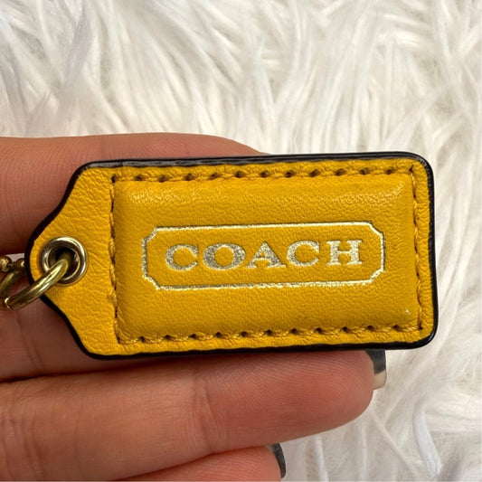 1.5" COACH Yellow Fob Bag Charm Hang tag Hangtag