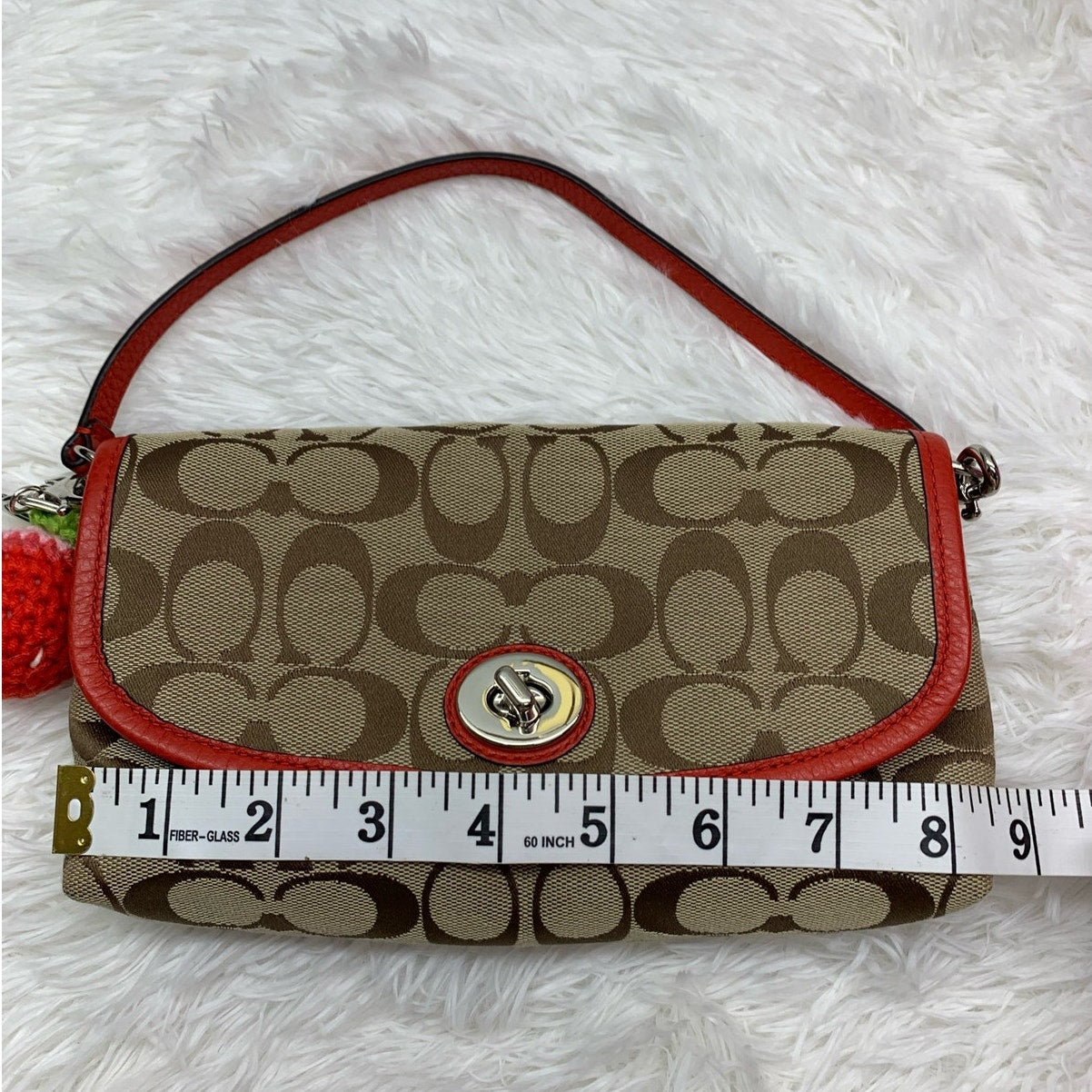 y2k COACH Signature Canvas Mini Purse / Wristlet