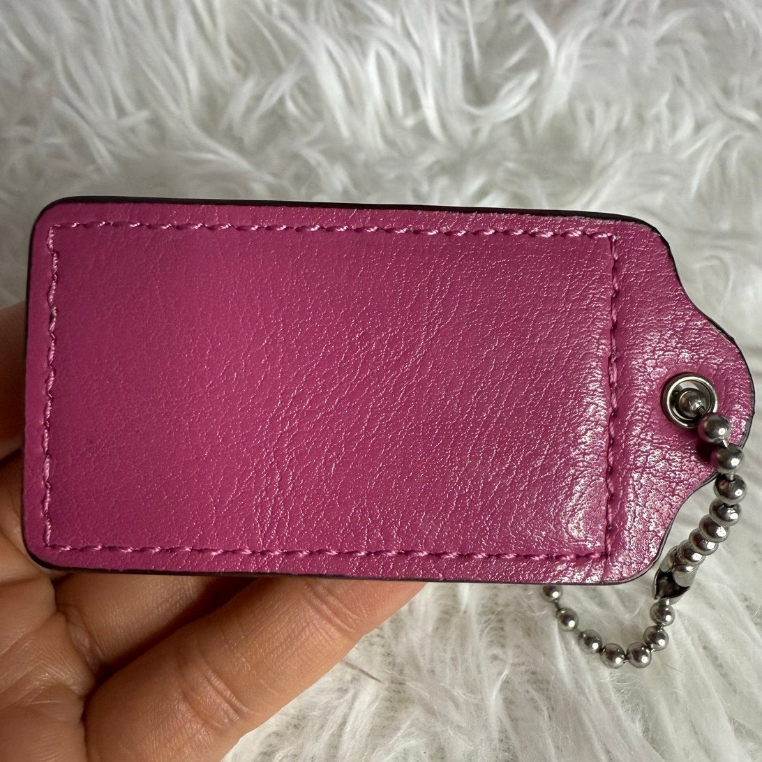 Coach Fuchsia Replacement HangTag Bag Charm