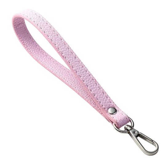 Pink and Silver Wrist Strap Purse Bag Strap 20CM PU Leather Handles