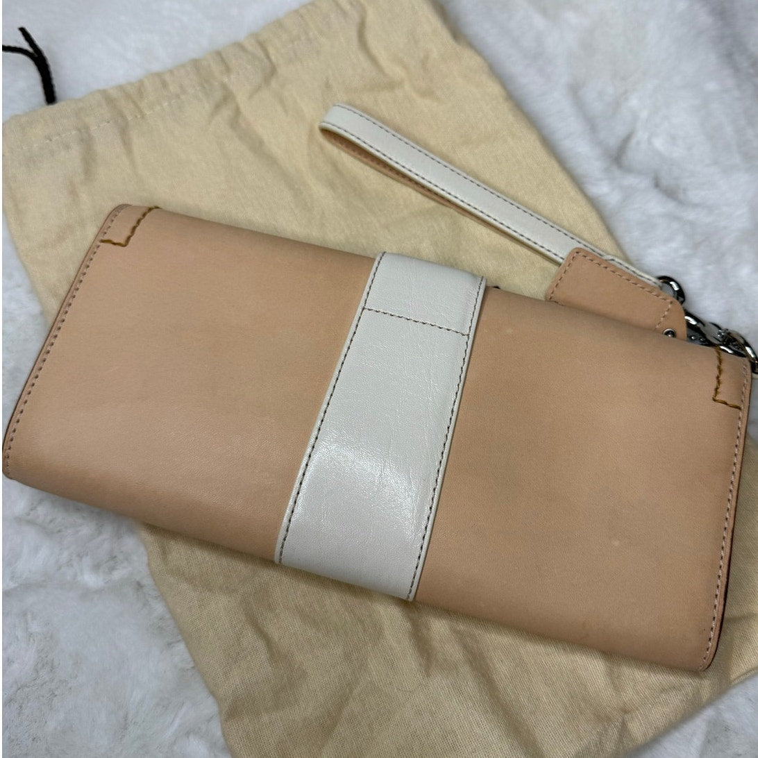y2k Coach Vintage 2003 SoHo Striped Buckle 6694 Leather Wristlet Wallet