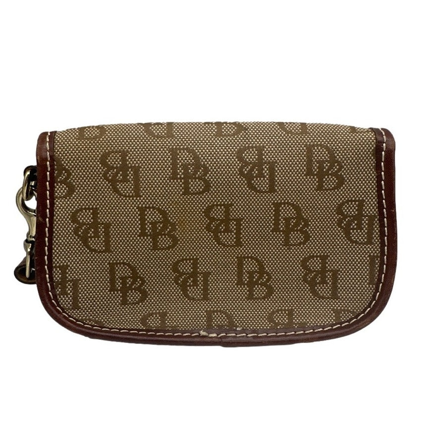 DOONEY & BOURKE Brown Signature Canvas Wristlet