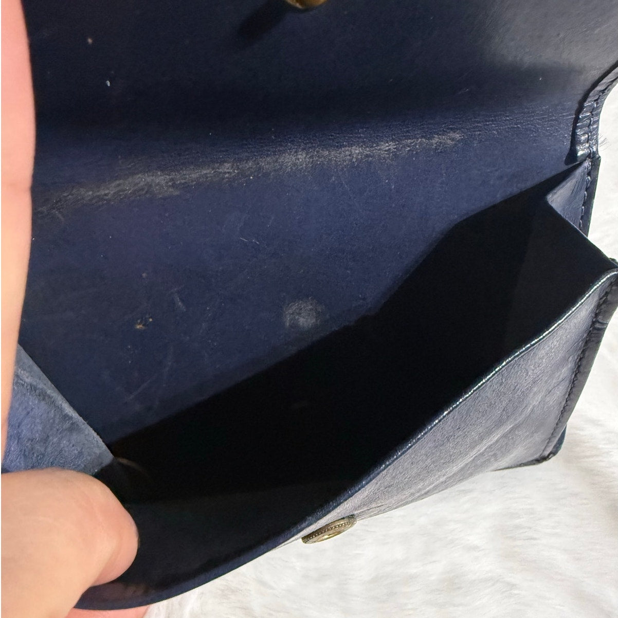 Vintage COACH y2k Navy Blue Made in Mexico Wallet