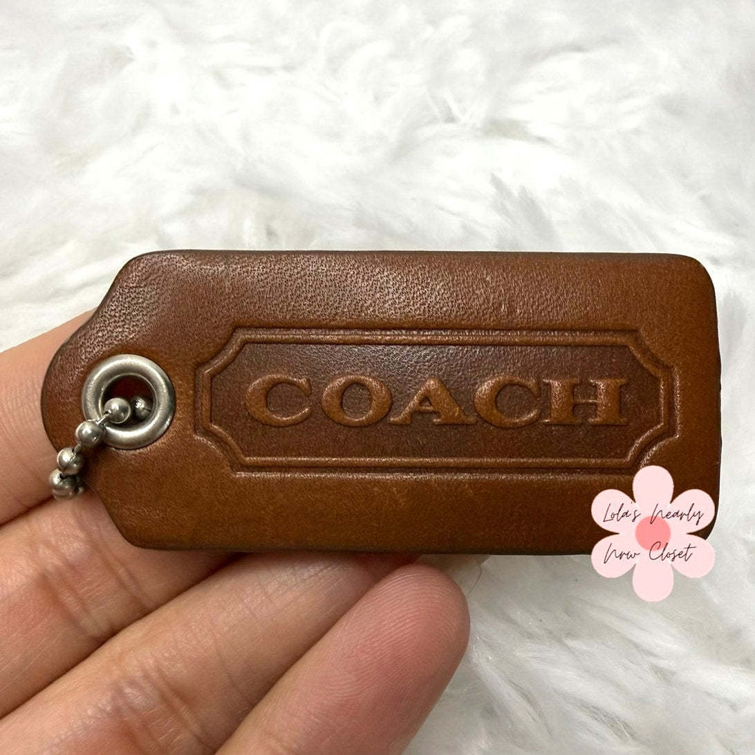 2" Vintage COACH Fob Bag Charm Hang tag Hangtag