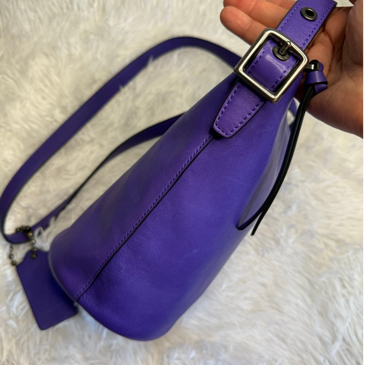 COACH 2014 Bleeker Sport Mini Duffle Purple 32281 Crossbody Shoulder Bag