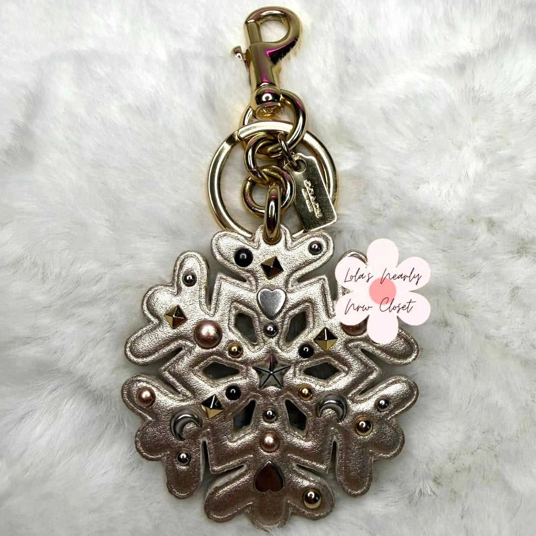 Coach Stardust Studs Snowflake Bag Charm
