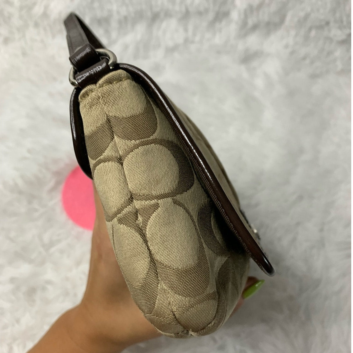 y2k Coach Brown Ashley Mini Purse Wristlet