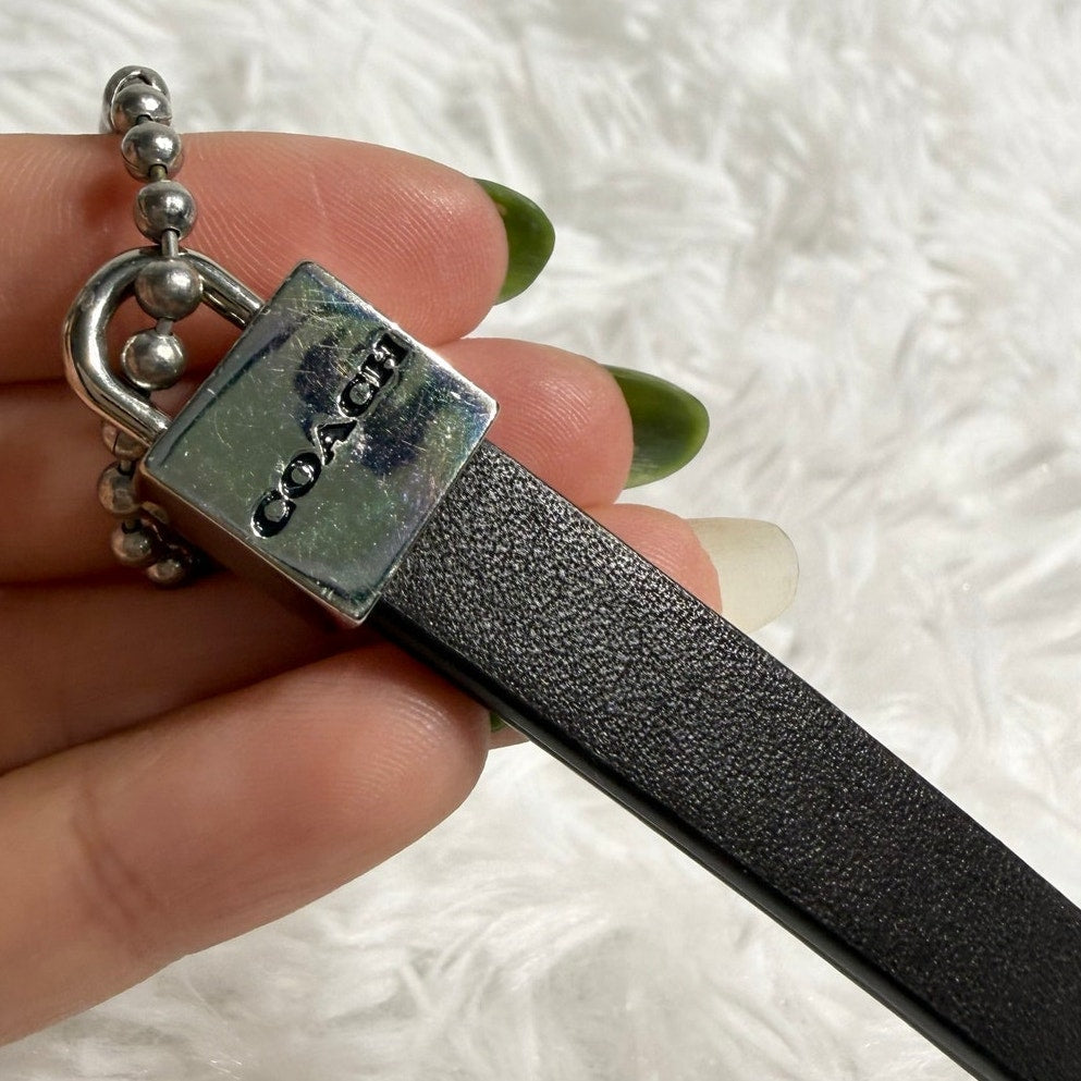 4" COACH Brown Fob Bag Charm