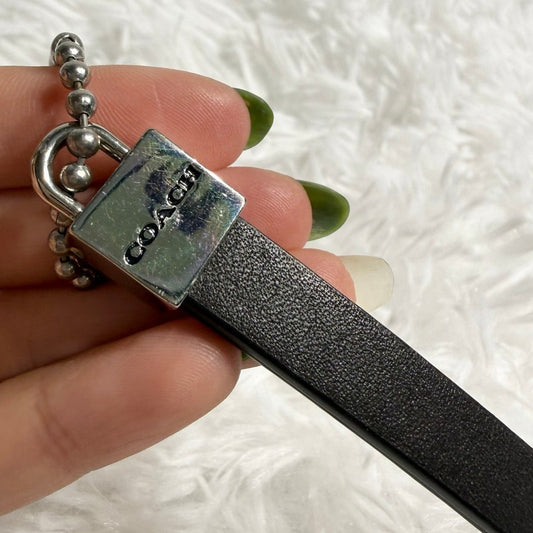 4" COACH Brown Fob Bag Charm