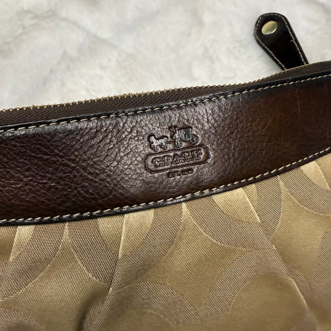 y2k Coach Madison Op Art Brown 12950 Small Hobo Handbag