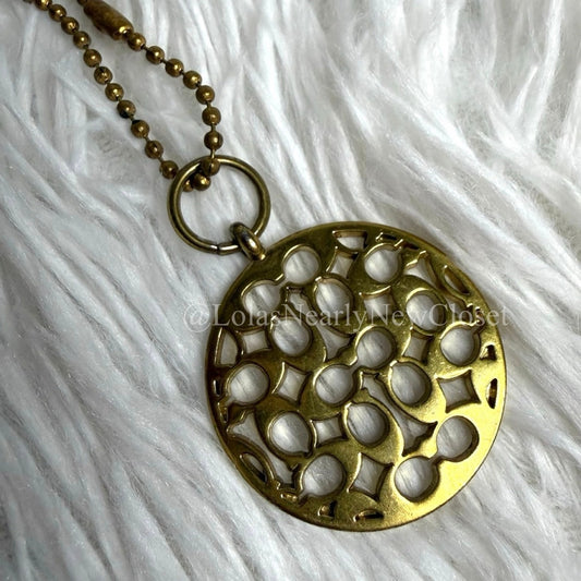 1.5" COACH Circle Script Fob Bag Charm Hang tag Hangtag