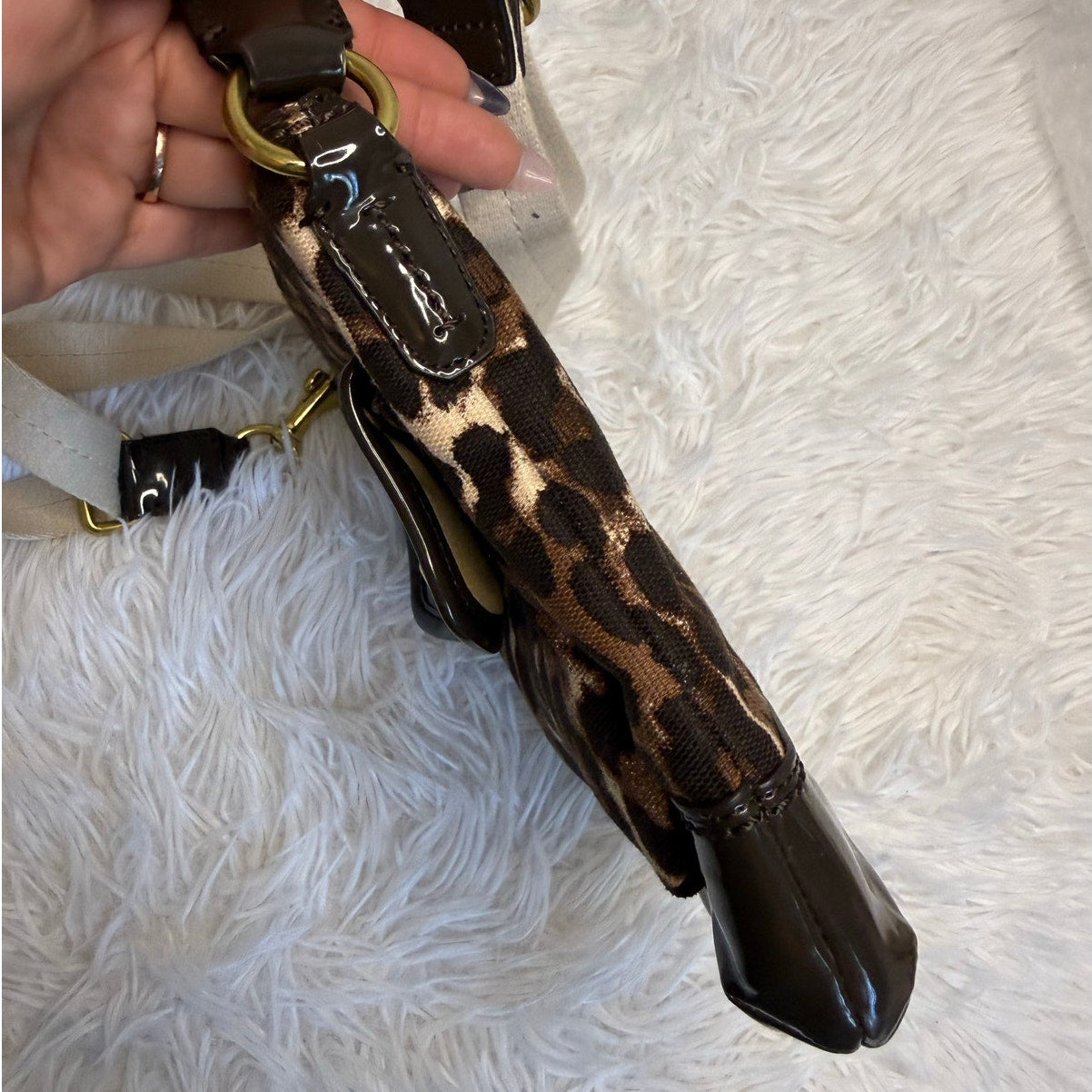 y2k COACH Park Ocelot Leopard Crossbody Bag