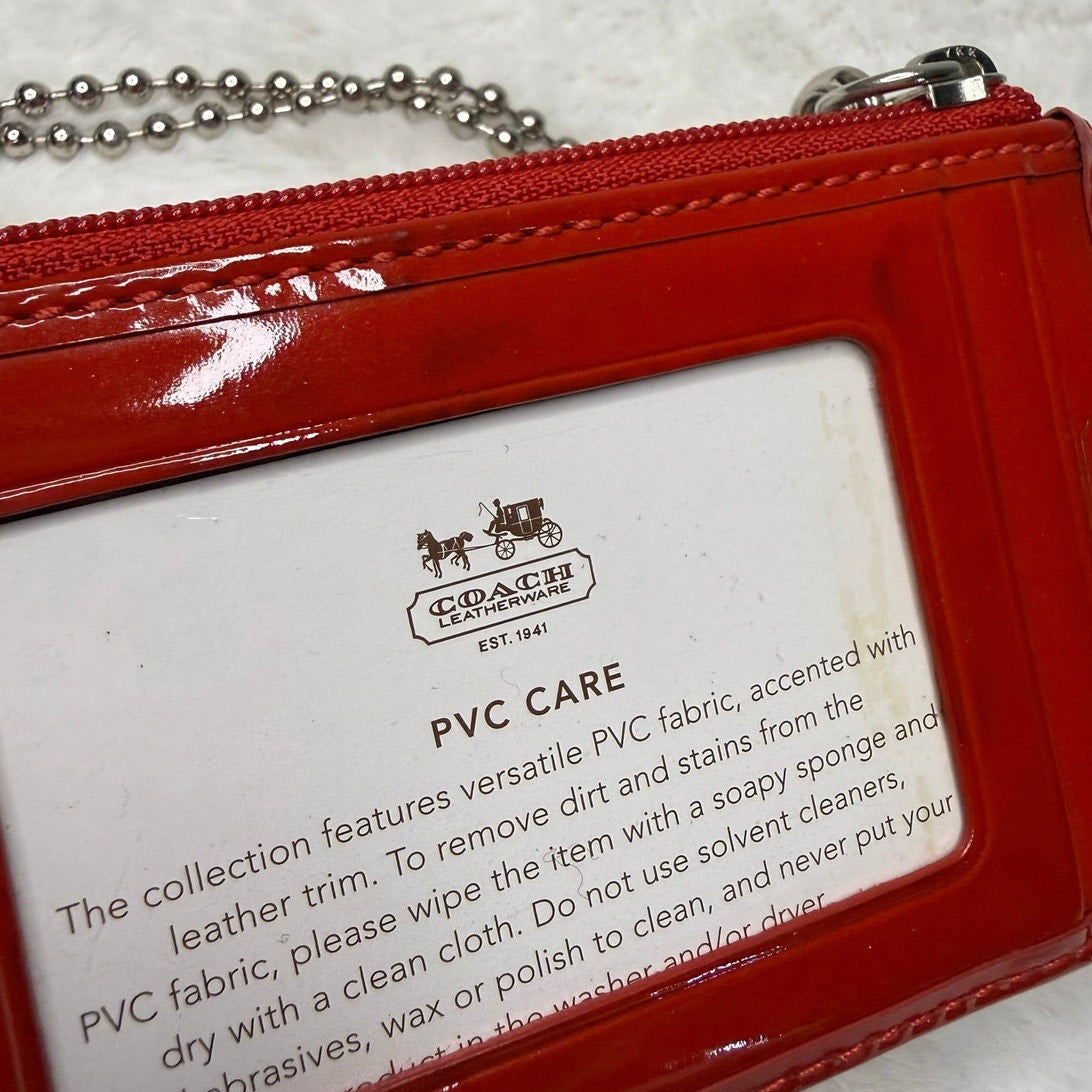 COACH Y2K Rare Poppy " Cherry " Limited Edition Card Holder Wallet
