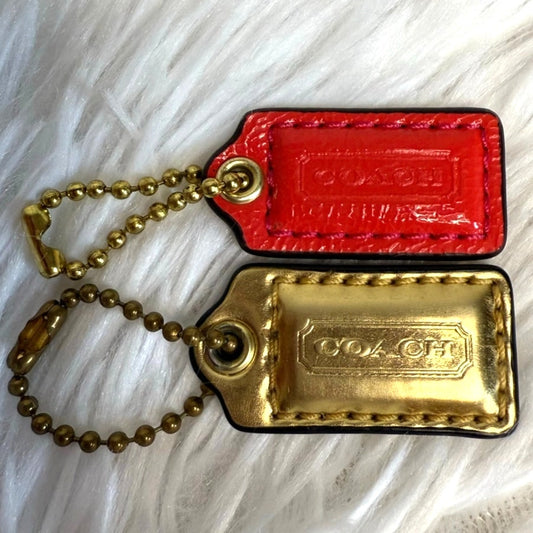 1” COACH Bundle of 2 Fob Bag Charm Hang tag Hangtag