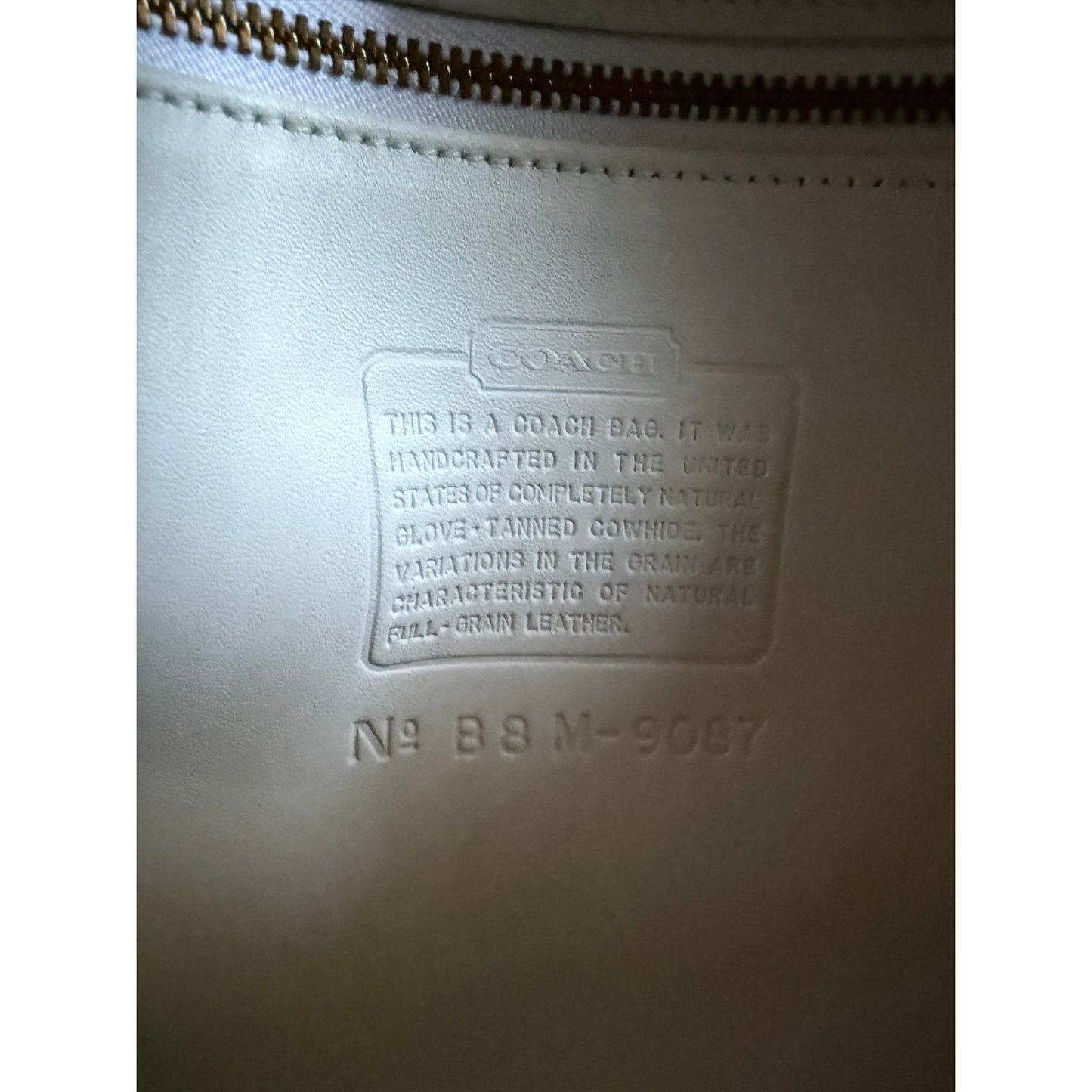 Vintage Coach Metropolis Zip Bag White 9087 Shoulder Bag Crossbody