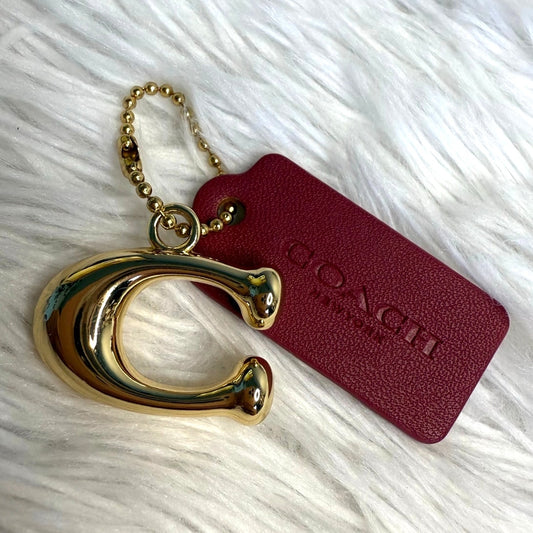 COACH "C" Hang Tag Key Fob Bag Charm