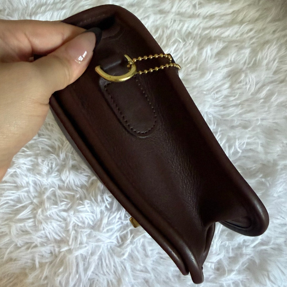 Vintage COACH Mahogany Convertible Clutch 9635 Costa Rica Crossbody Shoulder Bag