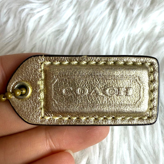 1.5" y2k COACH Vintage Fob Bag Charm Hang tag Hangtag