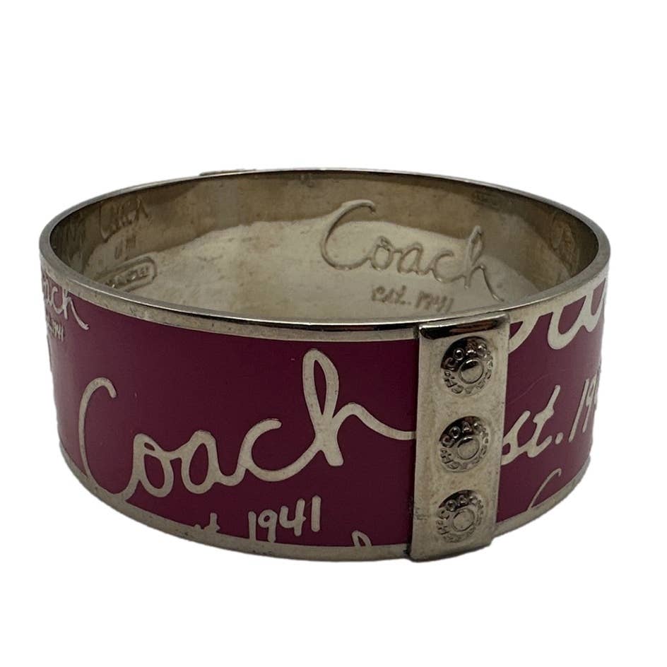 COACH Purple Signature Bangle Bracelet