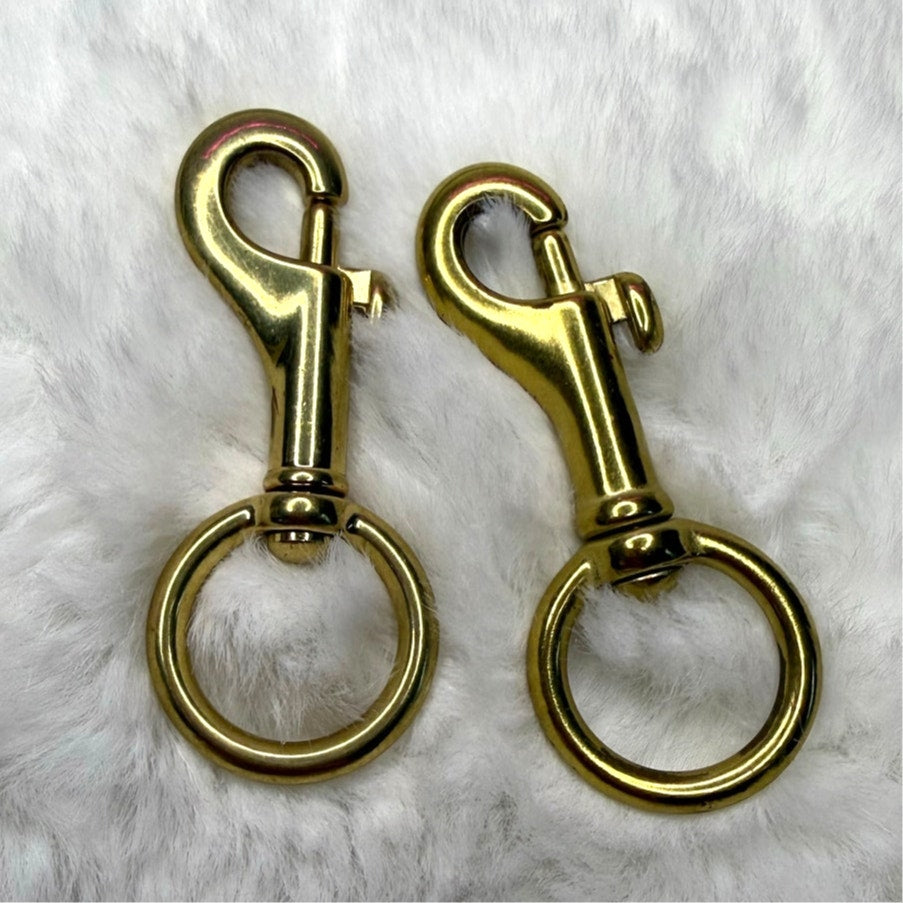 3/4" Natural Brass Swivel Bolt Snap Solid Brass snap hooks