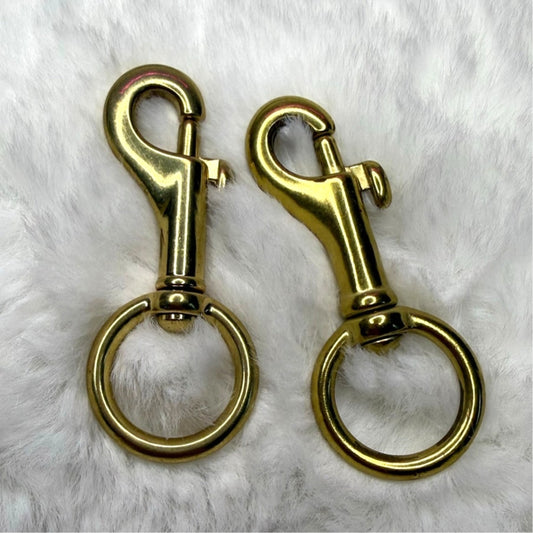 3/4" Natural Brass Swivel Bolt Snap Solid Brass snap hooks
