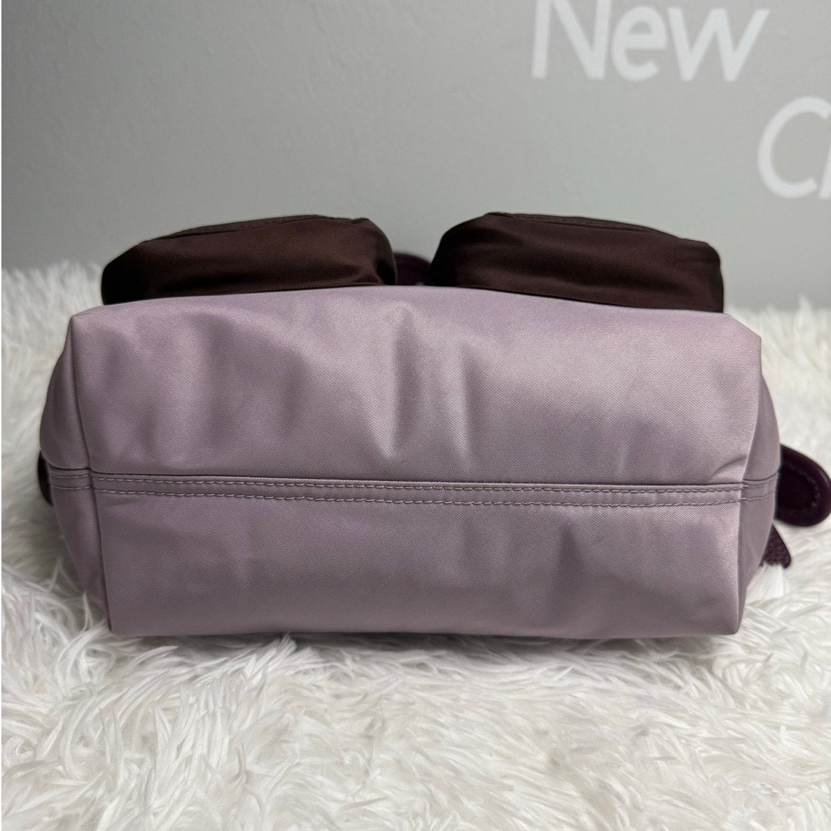 COACH Cargo Shoulder Bag Purple In Colorblock 91741