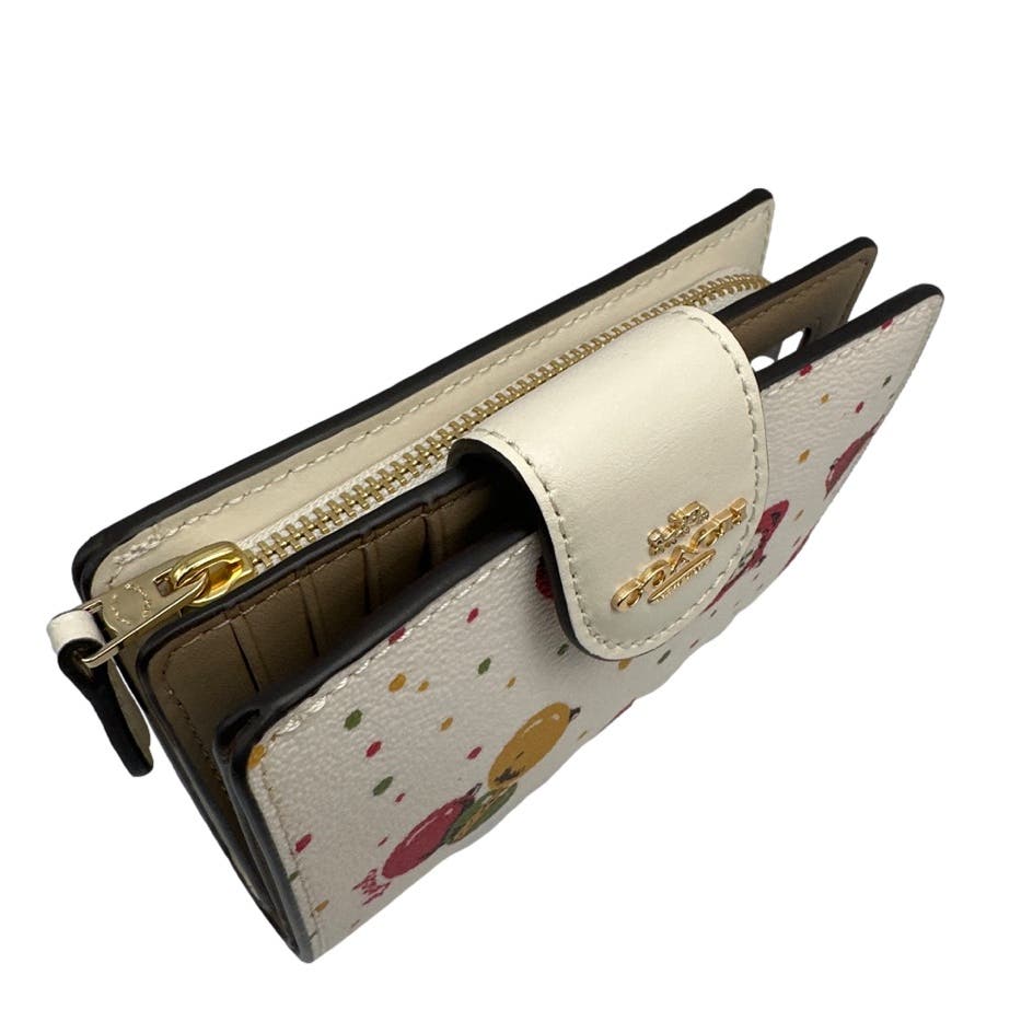 COACH Medium Corner Zip Wallet with Ornament Print