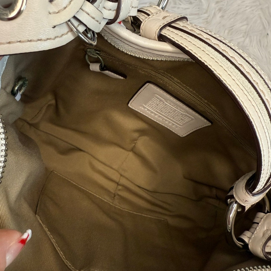 y2k Coach Vintage 2005 Signature 6267 Canvas Leather trim Hobo Bag Shoulder Bag