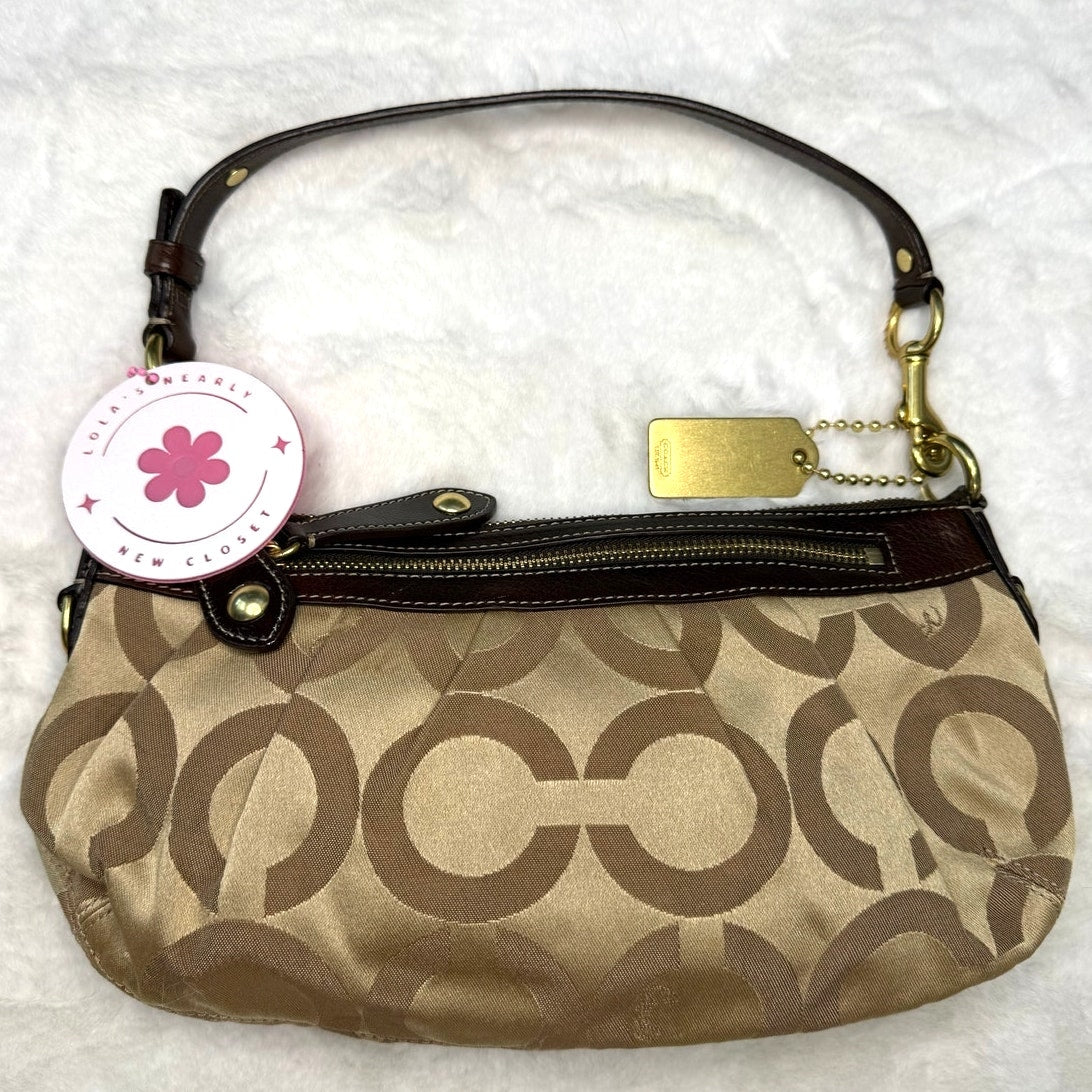 y2k Coach Madison Op Art Brown 12950 Small Hobo Handbag