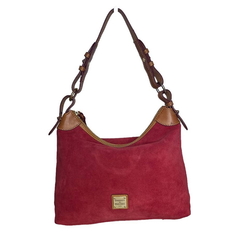 NWOT DOONEY & BOURKE Wine Red Suede Hobo Shoulder bag