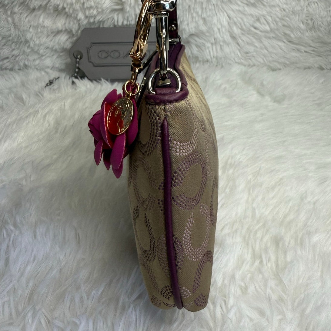 COACH y2k Purple Ashely Signature Canvas Wristlet Mini Purse