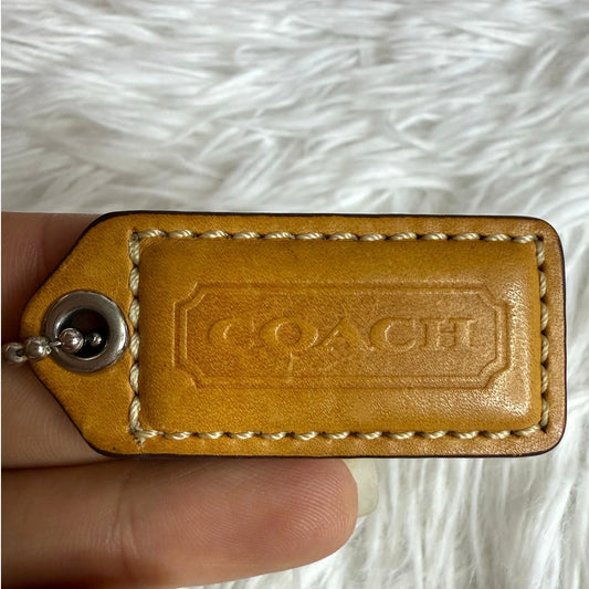 2"  y2k COACH Vintage Fob Bag Charm Hang tag Hangtag