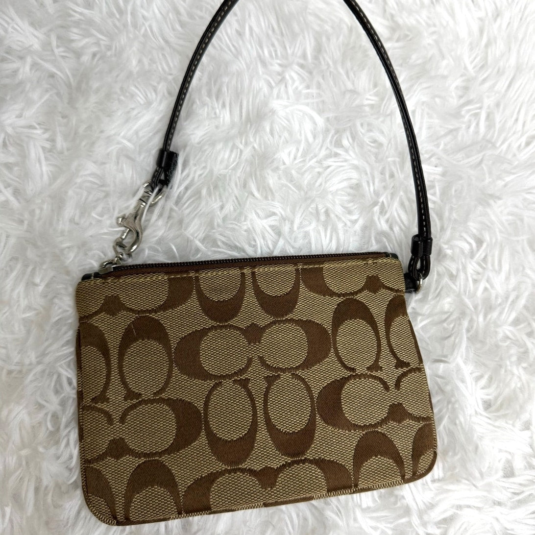 Coach Brown Wristlet