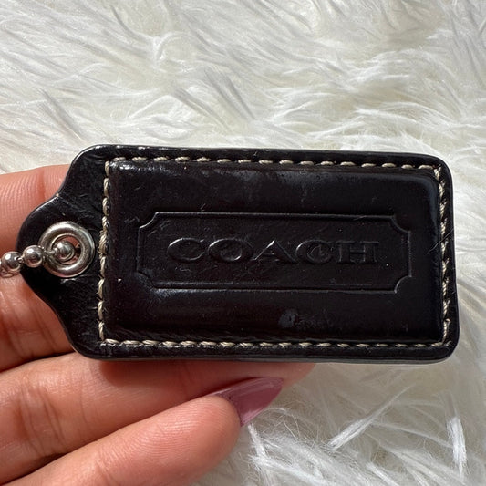 2” COACH Brown Fob Bag Charm Hang tag Hangtag