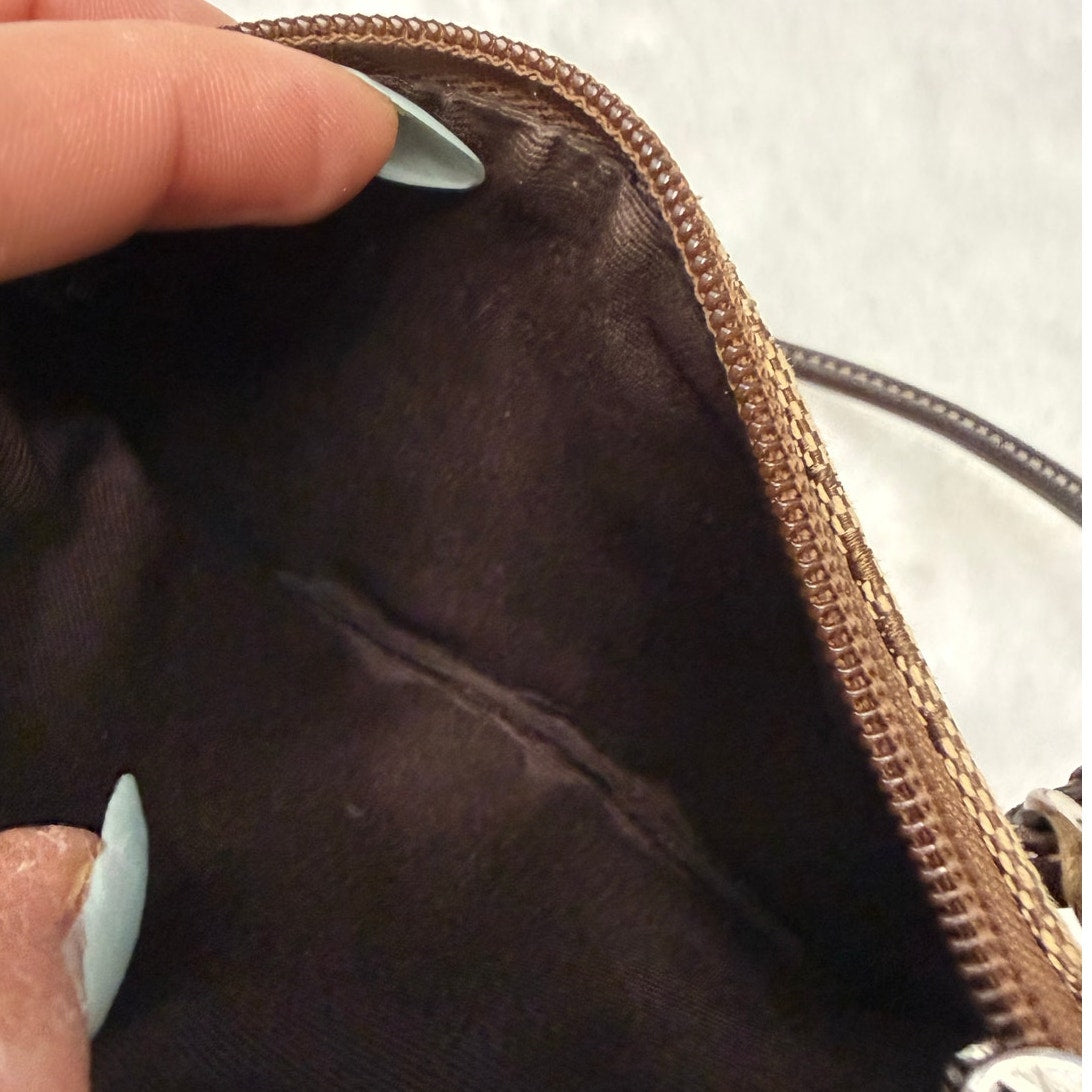 SALE y2k Coach Brown Signature Wristlet