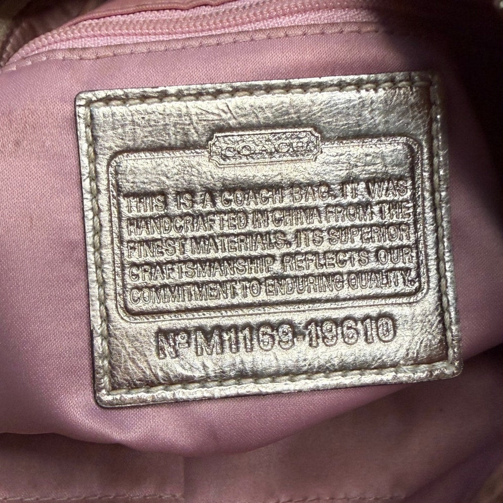 Coach M1169-19610 Poppy Madras Pastel Multi color Plaid Crossbody Bag