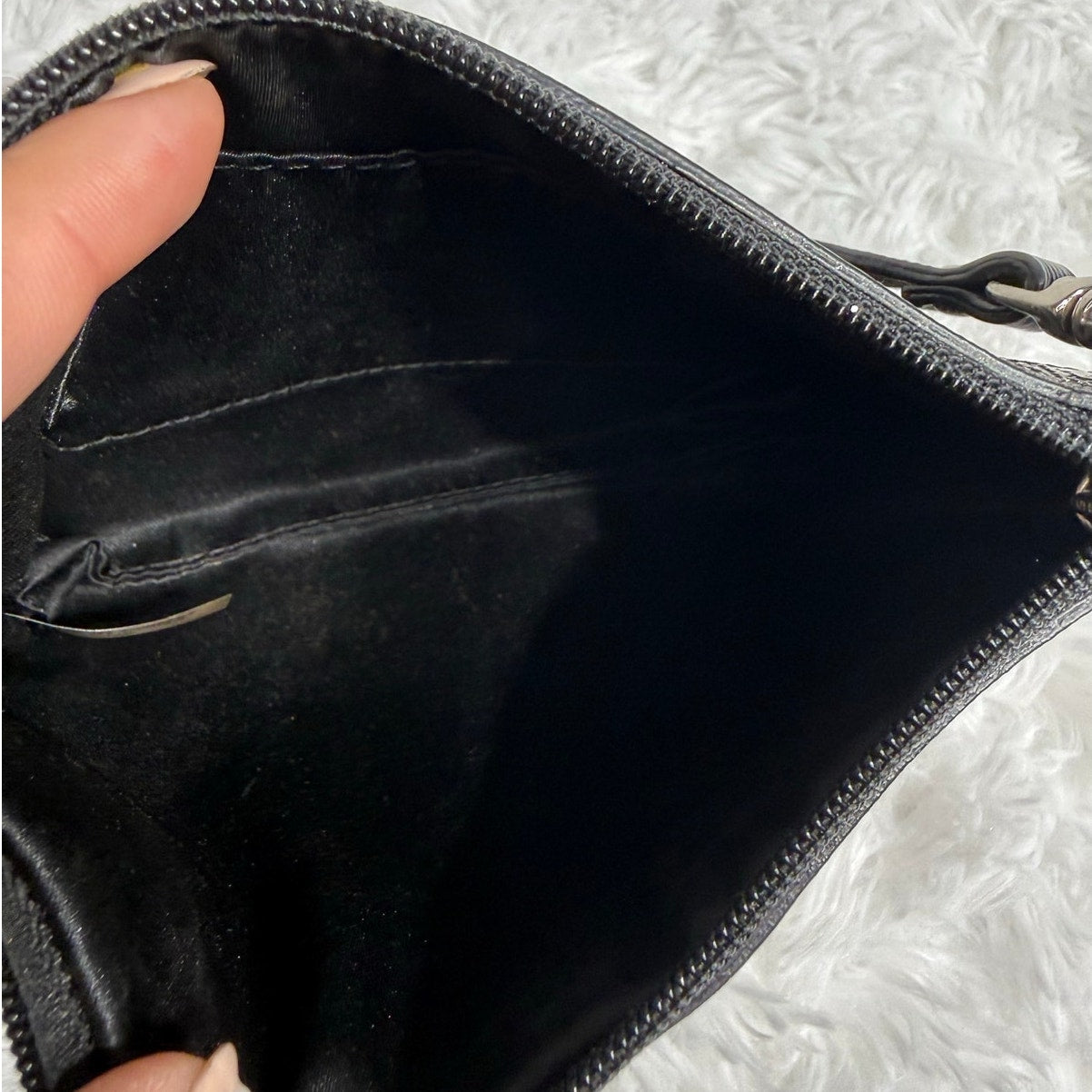COACH Black Patent Leather Wristlet