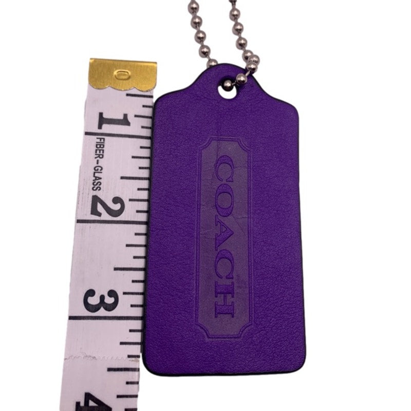 COACH Large Purple HangTag Bag Charm Fob