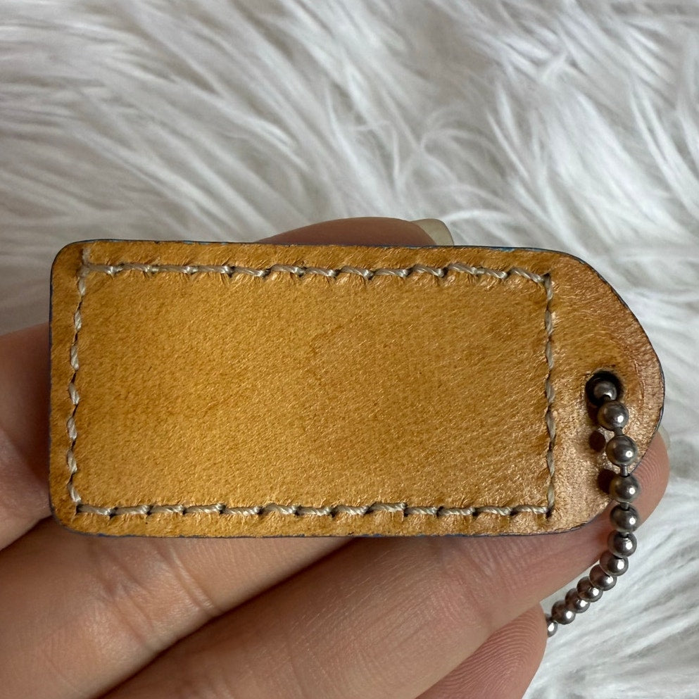 1.5" y2k COACH Vintage Fob Bag Charm Hang tag Hangtag