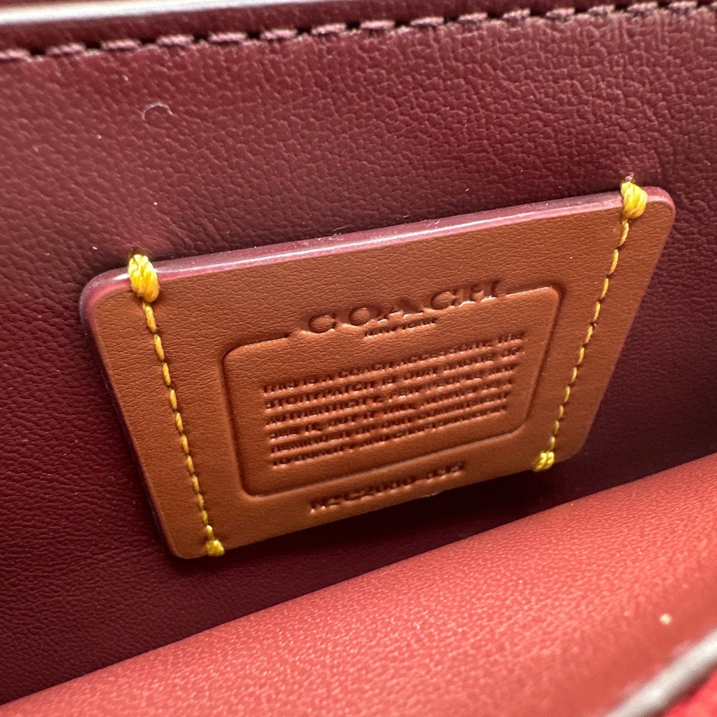 COACH Foldover Chain Clutch with Floral Applique Crossbody