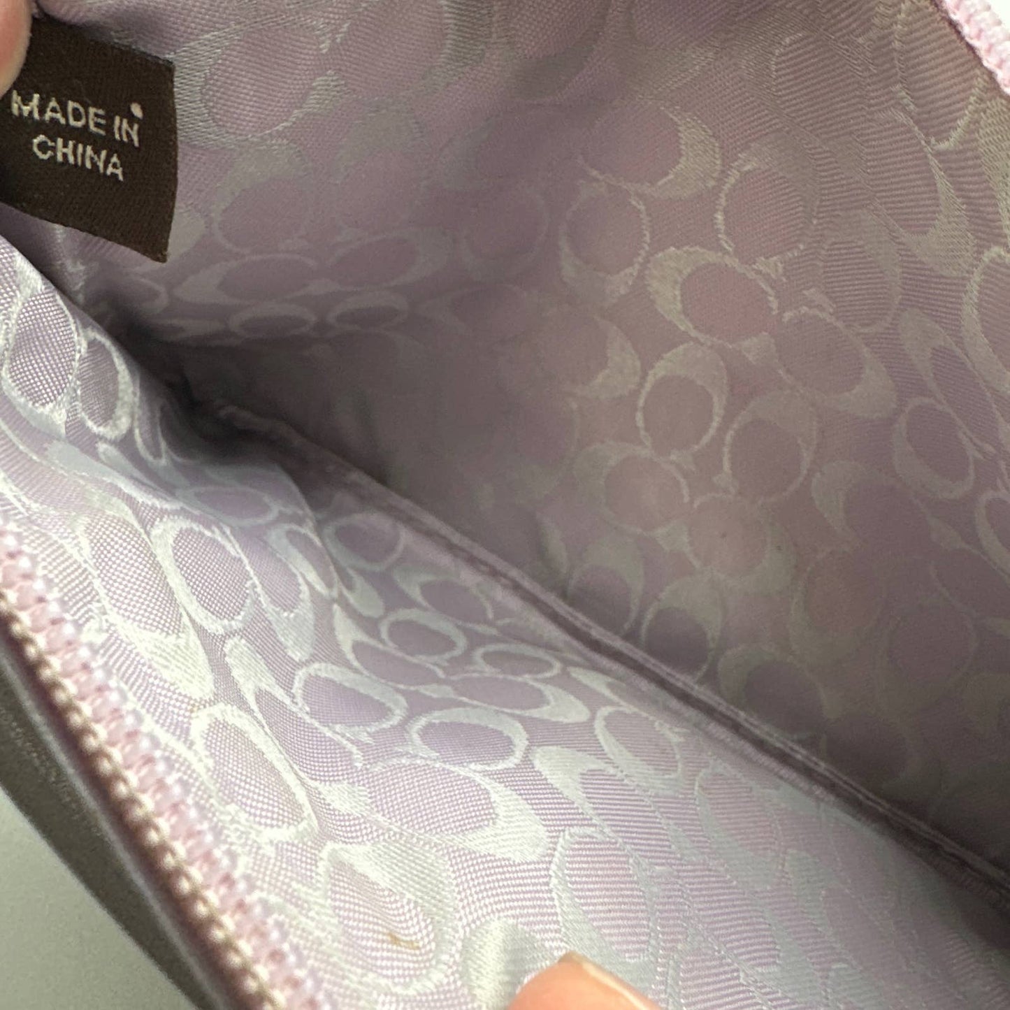 COACH Lilac and Off White Wristlet