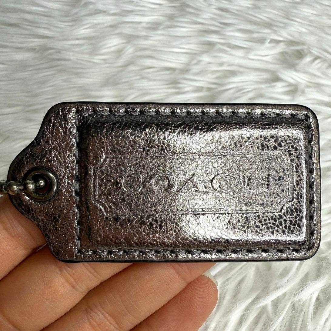 COACH Silver Fob Bag Charm Hang tag Hangtag