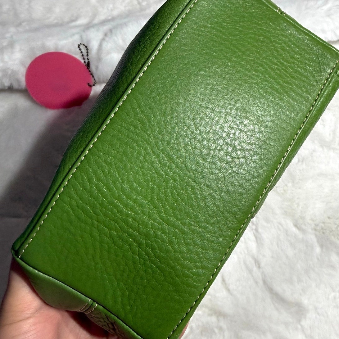 COACH Vintage Y2K EST. 1941 Leatherware Green Mini Shoulder Baguette Bag