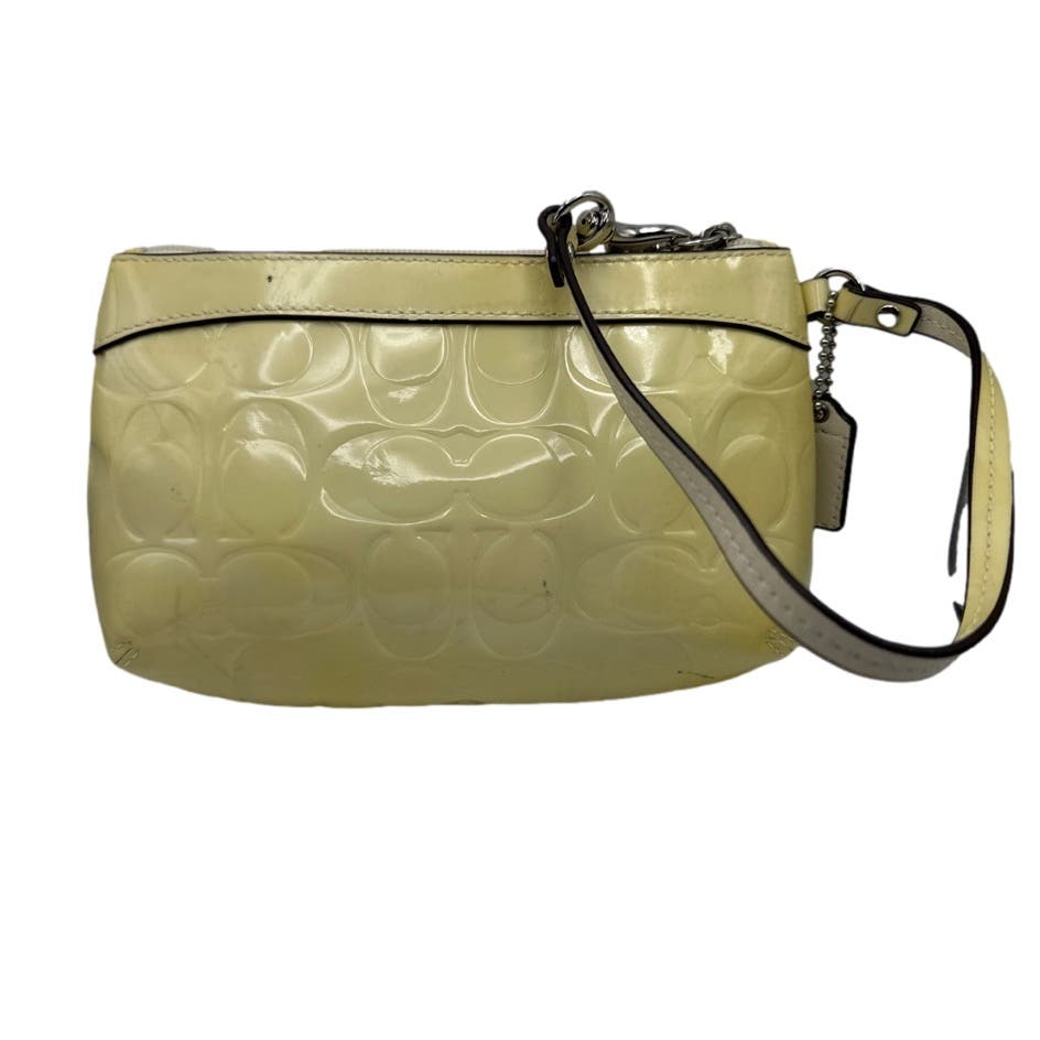 COACH Patent Leather Signature Wristlet