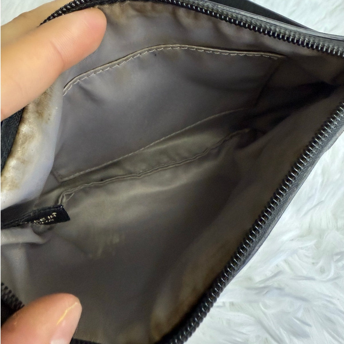 SALE COACH Black Signature Canvas Wristlet