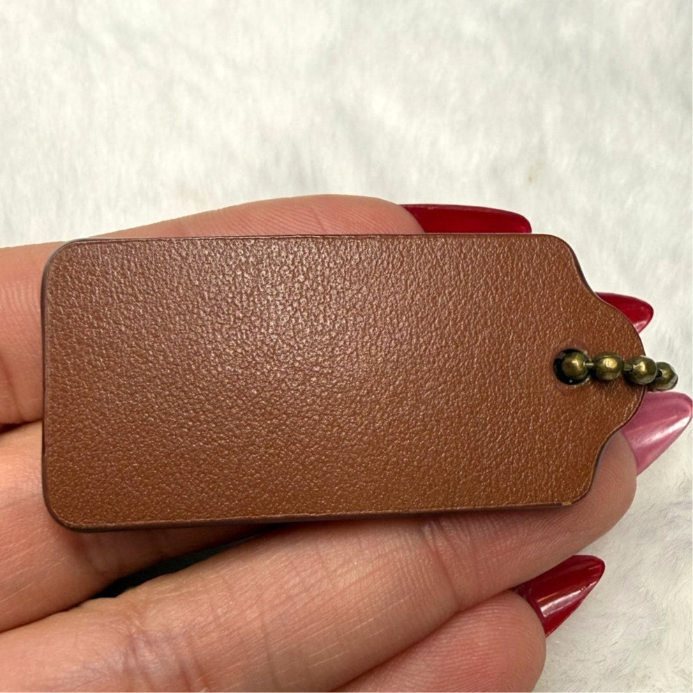 1.5" COACH  Fob Bag Charm Hang tag Hangtag