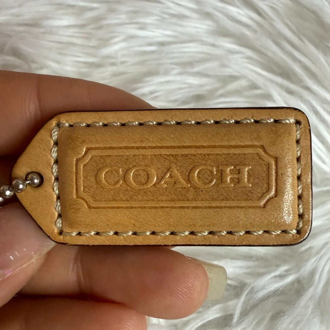 1.5" COACH y2k Vintage Fob Bag Charm Hang tag Hangtag