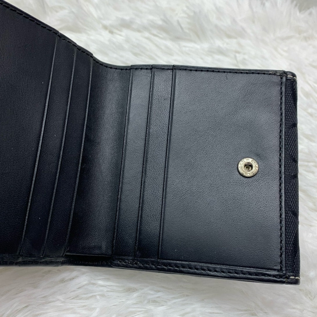 y2k COACH Leatherware Signature Canvas Medium Wallet