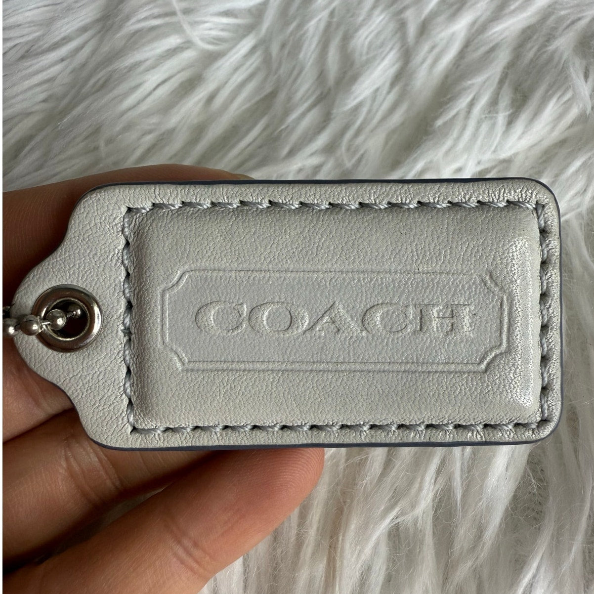 COACH Gray Fob Bag Charm Hang tag Hangtag