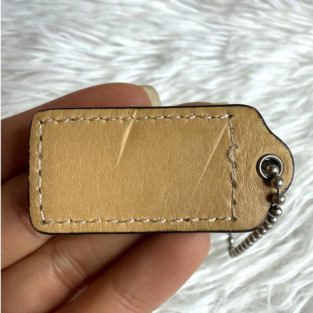 1.5" COACH Fob Bag Charm Hang tag Hangtag